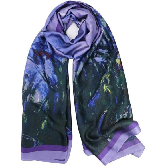 100% Large Silk Feeling Scarf -Women's Fashion Long Satin Neck Scarf - Picture 2 of 4